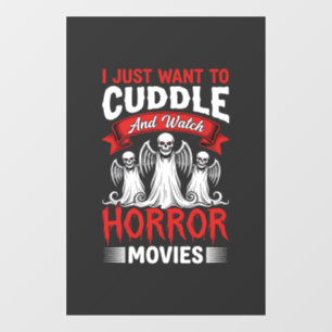 Autocollant Pour Fenêtre Câlins et films d'horreur Squelette Halloween
