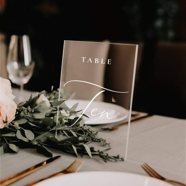 Autocollant Pour Fenêtre Calligraphie moderne Tableau Dix Numéro de tableau (Créateur téléchargé)