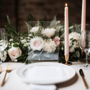 Autocollant Pour Fenêtre Calligraphie moderne Tableau Sept Numéro de tablea