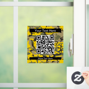 Autocollant Pour Fenêtre Camo jaune et vert, Camouflage, Militaire, Armée
