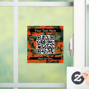 Autocollant Pour Fenêtre Camo Vert et Orange, Camouflage, Militaire, Armée