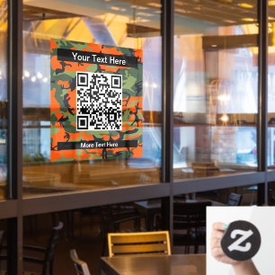 Autocollant Pour Fenêtre Camouflage orange et vert, Militaire, Armée