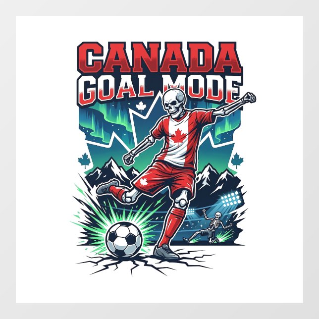 Autocollant Pour Fenêtre Canada Mode de but squelette attaquant nations dyn (Feuille)