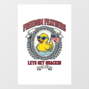 Autocollant Pour Fenêtre Canard de la liberté humour patriotique vintage