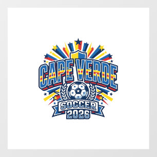 Autocollant Pour Fenêtre Cape Verde Football 2026 Football Gras Country Typ
