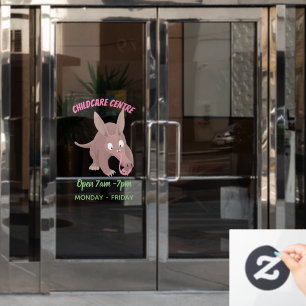 Autocollant Pour Fenêtre Caricature amusante de Aardvark