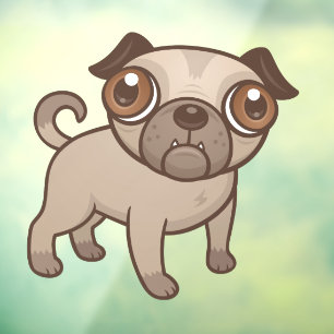 Autocollant Pour Fenêtre Carlin Puppy