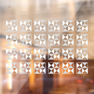 Autocollant Pour Fenêtre Carreaux gris et blanc carré Fenêtre Clôture