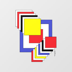 Autocollant Pour Fenêtre Carrés Abstraits