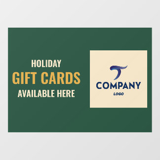 Autocollant Pour Fenêtre Cartes-cadeaux de vacances disponibles Logo de l'e