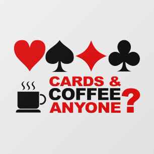 Autocollant Pour Fenêtre Cartes et café