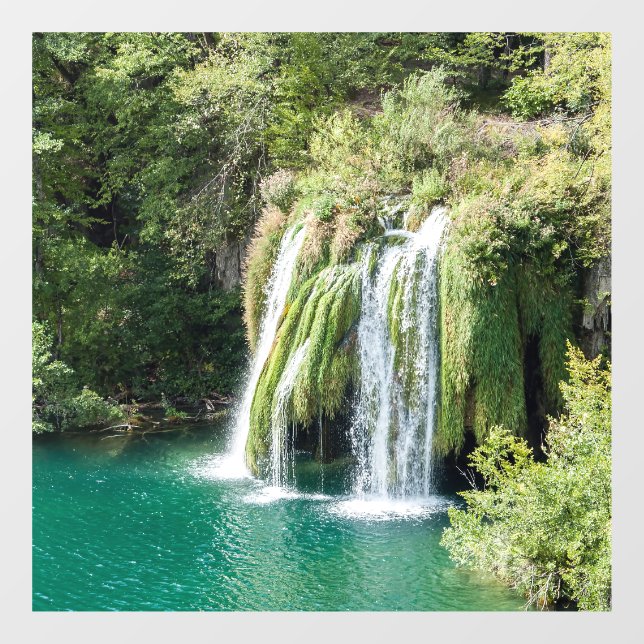 Autocollant Pour Fenêtre Cascades dans le Parc National de Plitvice - Croat (Feuille)