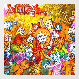 Autocollant Pour Fenêtre Cat Musical Band