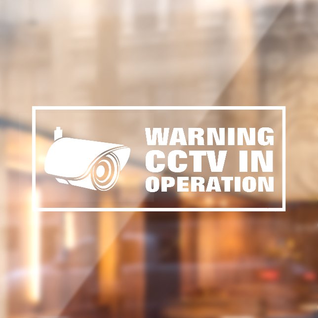 Autocollant Pour Fenêtre CCTV en opération (Feuille 2)