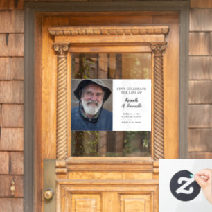 Autocollant Pour Fenêtre Célébration Classique Des Funérailles De La Vie