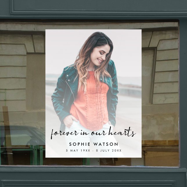 Autocollant Pour Fenêtre Célébration de la vie funéraire Mémorial moderne P (Créateur téléchargé)