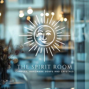 Autocollant Pour Fenêtre Céleste Sun and Moon Business