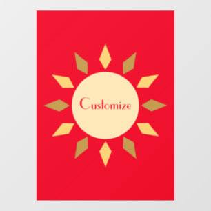 Autocollant Pour Fenêtre Cercle solaire géométrique Thunder_Cove