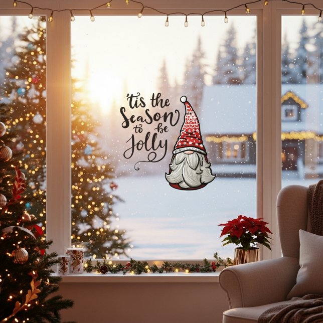 Autocollant Pour Fenêtre C'Est La Saison D'Être Jolly (Tis The Season To Be Jolly Window Cling)