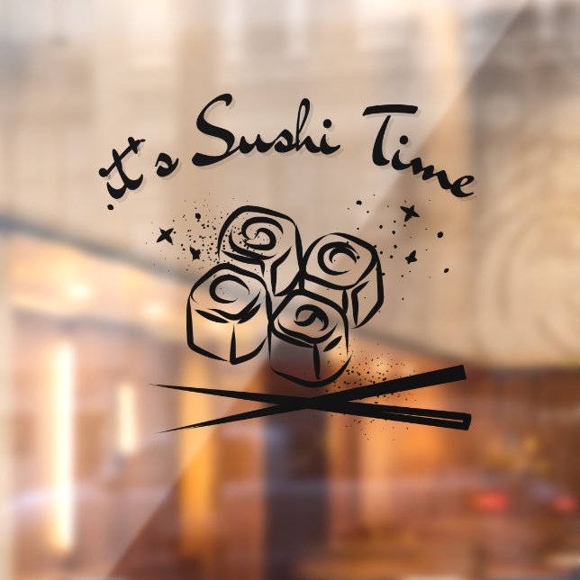 Autocollant Pour Fenêtre C'est l'heure du sushi (Feuille 2)