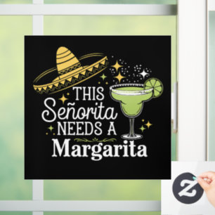 Autocollant Pour Fenêtre Cette Senorita A Besoin D'Une Margarita Cinco De M