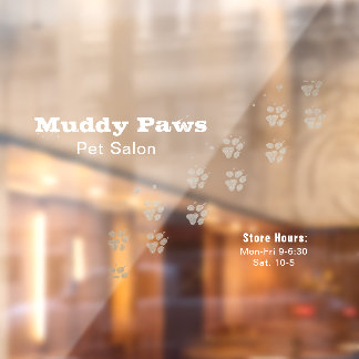 Autocollant Pour Fenêtre Chalkboard Dog Grooming Services