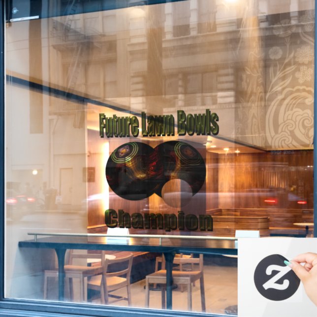 Autocollant Pour Fenêtre Champion de pelouse, Clouage de fenêtre (Fenêtre de café)