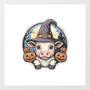 Autocollant Pour Fenêtre Chapeau de sorcière de veau de Halloween mignon Gr