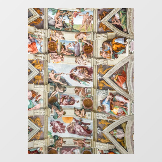 Autocollant Pour Fenêtre Chapelle Sixtine Michelangelo - Vatican, Rome, Ita (Feuille)