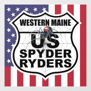 Autocollant Pour Fenêtre Chapitre de l'Ouest du Maine - Drapeau et logo adh