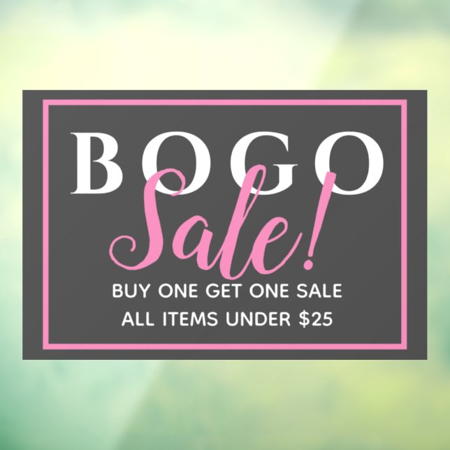 Autocollant Pour Fenêtre Charcoal BOGO Vente au détail Clou fenêtre (Feuille 3)