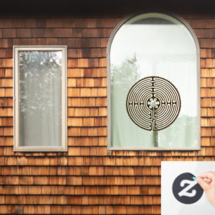 Autocollant Pour Fenêtre Chartres Labyrinthe - Symbole spirituel Antique 1