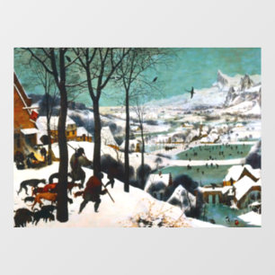 Autocollant Pour Fenêtre Chasseurs dans le paysage de neige Pieter Bruegel