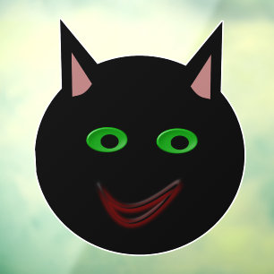 Autocollant Pour Fenêtre Chat noir d'Halloween