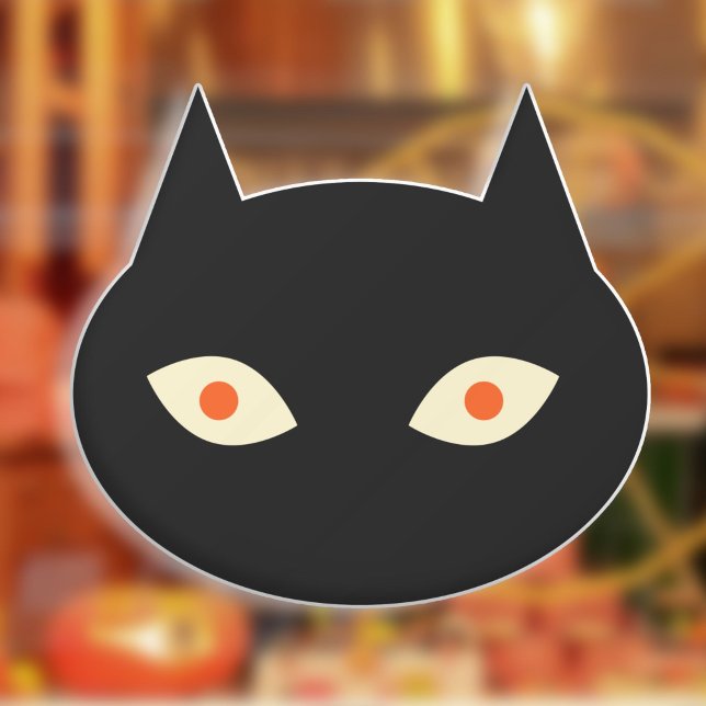 Autocollant Pour Fenêtre Chat noir d'Halloween (Halloween Black Cat Window Cling)