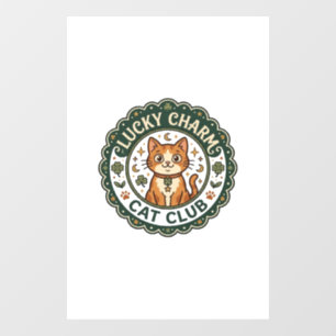 Autocollant Pour Fenêtre Chat porte-bonheur POD Art Vector - Chat porte-bon
