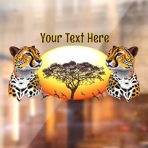 Autocollant Pour Fenêtre Cheetah African Feline Wild Animal