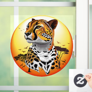 Autocollant Pour Fenêtre Cheetah African Feline Wild Animal