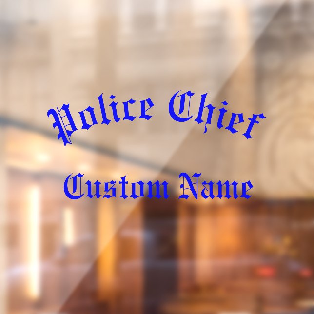 Autocollant Pour Fenêtre Chef de police de la Ligne Bleue Mince (Feuille 2)