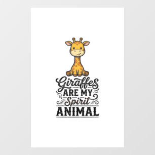 Autocollant Pour Fenêtre Chemise à gravure vintage d'animal d'esprit de gir