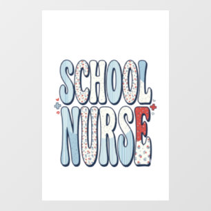 Autocollant Pour Fenêtre Chemise de conception de typographie florale vinta