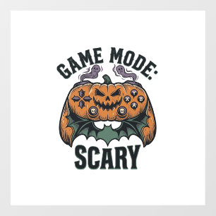 Autocollant Pour Fenêtre Chemise de joueur effrayant Art de manette Hallowe