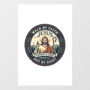 Autocollant Pour Fenêtre Chemise de tendance de café Jésus Matcha Graphique