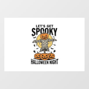 Autocollant Pour Fenêtre Chemise Épouvantail Citrouille Graphique Halloween