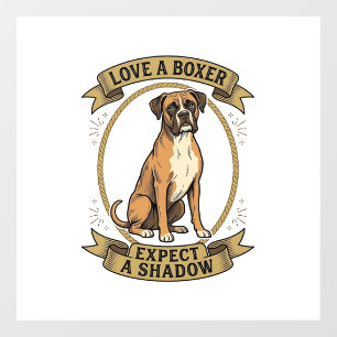 Autocollant Pour Fenêtre Chemise pour amateur de Boxer avec gravure vintage