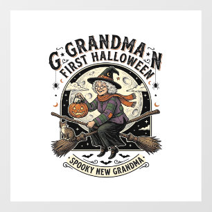 Autocollant Pour Fenêtre Chemise sorcière vintage Halloween de grand-mère e
