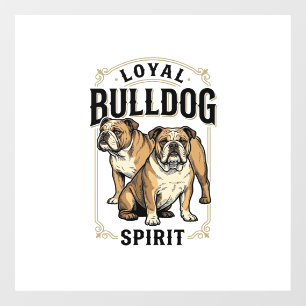 Autocollant Pour Fenêtre Chemise Vintage Bulldog Twin Bulldogs Gravure Tee_