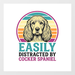 Autocollant Pour Fenêtre Chemise vintage pour chien Cocker Spaniel facileme