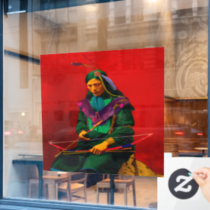 Autocollant Pour Fenêtre Cherokee Art Pop Art Décal Mur