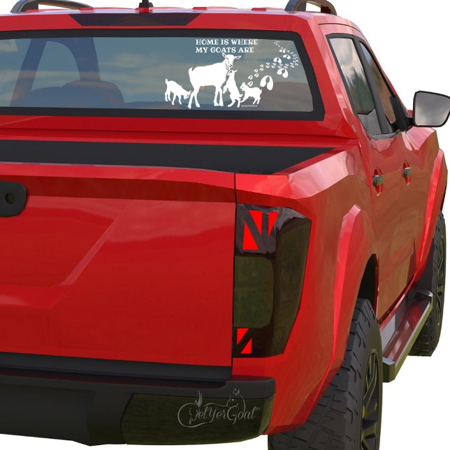 Autocollant Pour Fenêtre Chez moi, mes chèvres sont des clous de fenêtre (Créateur téléchargé)